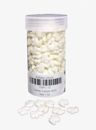 White Confetti Ghost Sprinkles Come In A Convenient - Comfit