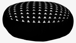 Leah Flores Classic Confetti Floor Pillow Round White - Ottoman