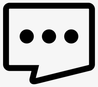 Squared Speech Balloon With Three Dots Comments
