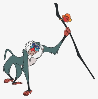 Timon And Pumbaa Cartoon Character, Timon And Pumbaa - Rafiki Lion King Png