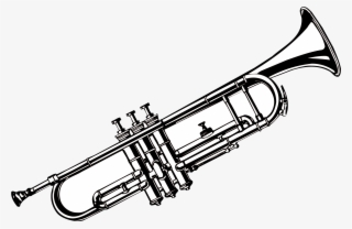 Musical Instrument Trumpet - Trumpet Black And White