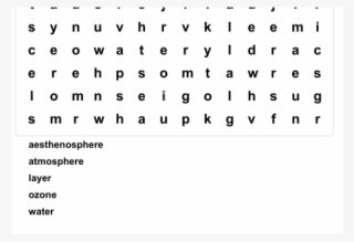 Earth Word List 1 Word Search Puzzle For 10th Grade - Color Web Icons