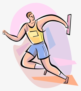 Track Relay Runner Png - Track And Field Clipart