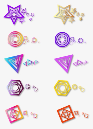 Repeat Polygon Decorative Pattern Gradient Png And - Polygon