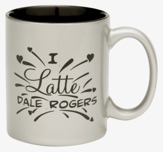 Silver Coffee Mug With Text "i Latte Dale Rogers - Beer Stein