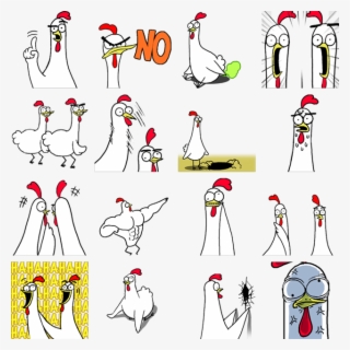 Fiery Chicken Bro Facebook Stickers - Fiery Chicken Bro Sticker