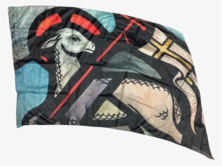 49 Lamb/stained Glass Flags Printed Poly China Very - Goat