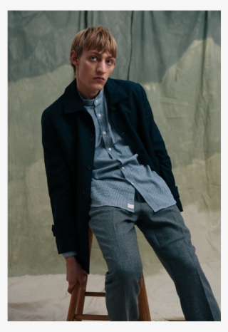 Far Afield Grey Pleat Front Herringbone Trousers - Formal Wear