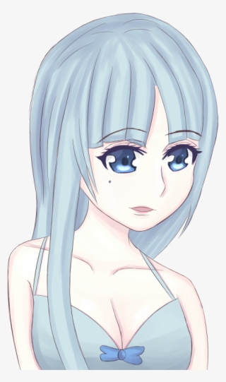 Anime Girl Blue - Cartoon