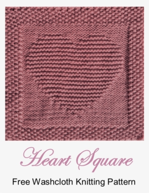 Free Knitting Pattern Heart Washcloth Dishcloth Afghan - Knitting