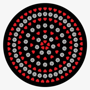 Apollo Design C2-1173 Synchronized Heart Glass Pattern - Polish Pottery Heart Pattern