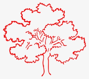 Red Oak Tree Silhouette Clip Art At Vector Clip Art - Clip Art Trees Black And White