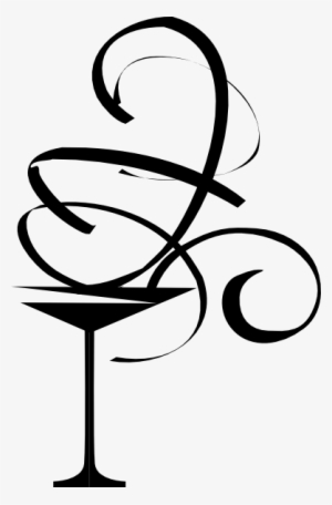 Martini Black Swirl Svg Clip Arts 390 X 593 Px