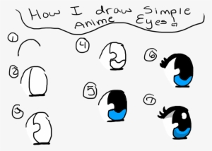 28 Collection Of Cute Anime Eyes Drawing Easy High - Draw Easy Anime Step By Step
