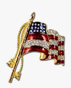 Elegant Waving Flag Pin/brooch