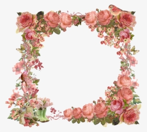 For Developers Vintage Flowers Borders Clipart - Frame Vintage Floral 