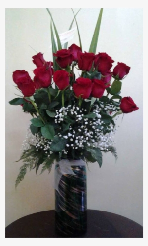 Rosas Rojas En Base De Cristal - Rosas En Base De Cristal