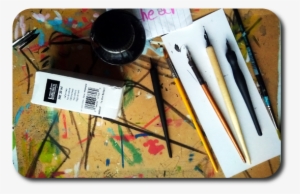 Firstly, I Used A Selection Of Black Drawing Inks To - Portable Network Graphics