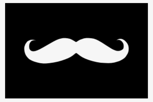 Big Cartoon Mustache Clipart - White Cartoon Mustache