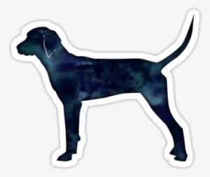 Redbone Coonhound Black Watercolor Silhouette By Tripoddogdesign - Redbone Coonhound