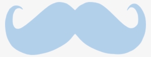 Blue Mustache Clipart - Baby Blue Mustache Png