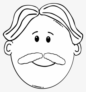 Man With Mustache Outline Png Clip