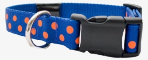 Orange Polka Dots Adjustable Dog Collar - Belt
