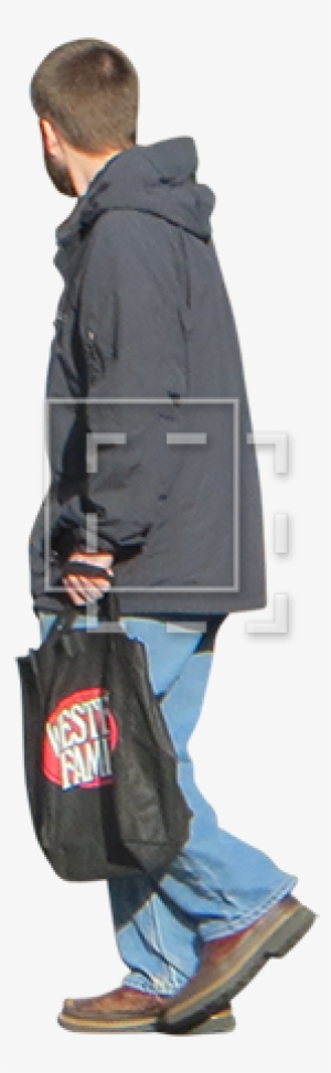 A Man In A Black - People Crossing Street Cutout Png