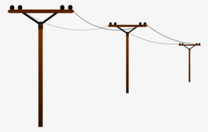 Grid Utility Pole Electric Power Industry Drawing - Power Lines Clip Art