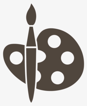 Visual Artist - Logo Paintbrush And Palette