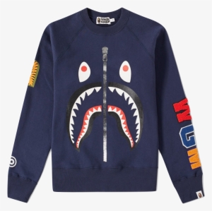 Bape Shark Crewneck Sweater - Bathing Ape Shark