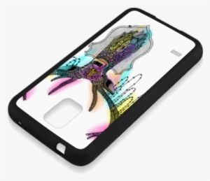 Watercolor Deer Head, Ornate Animal Drawing Rubber - Iphone