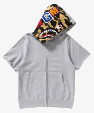 A Bathing Ape Shark Short Sleeve Full Zip Hoodie - Hoodie