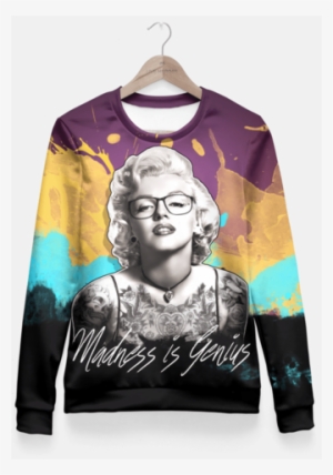 Sadaf Hamid Sweat Shirt Madness Is Genius Sudadera