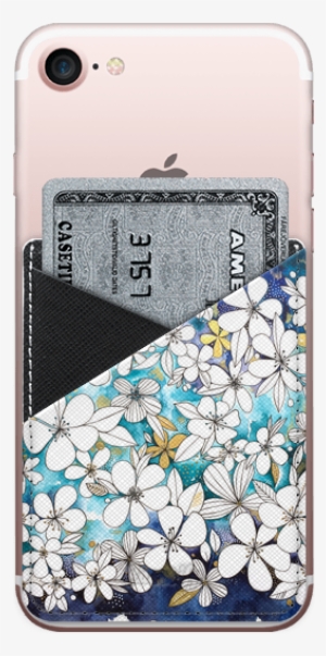 Casetify Iphone 7 Saffiano Leather Phone Wallet - Walk & Watercolor