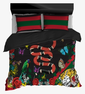 Gucci Gang Luxurious Tigers Comforter Duvet Set Bedding - Gucci Style Bedding