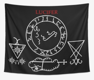 Medieval Lucifer Grimoire Sigil Tapestry - Heaven Upside Down (vinyl) Lp