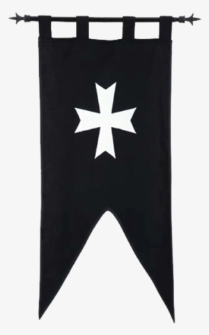 Templar Knight Order Of Hospitallers Banner By Marto - Medieval Flag Png