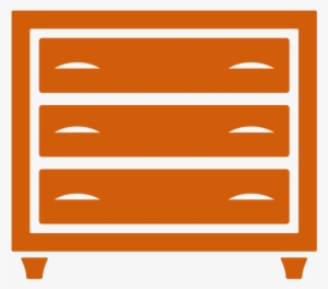 Drawer Chest Icon Orange