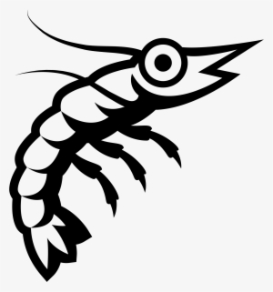 Emojione Bw 1f990 - Shrimp Food Seafood Shellfish Emoji Emoticon Cute T