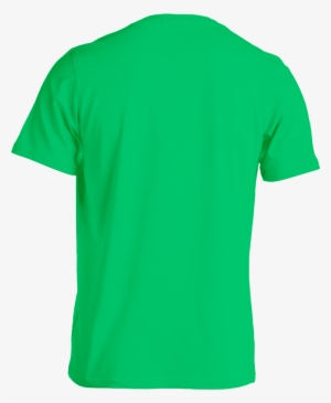 Custom Tee Template Green Back - Green Round Neck T Shirt