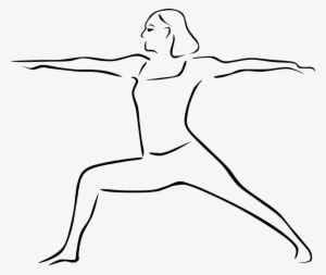 Warrior Ii Pose - Drawing Of Yoga Poses