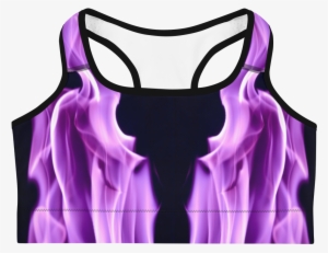 Purple Flame Sports Bra - Sports Bra