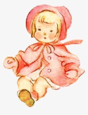 Vintage Baby Scrapbooking Elements Pink Ribbon And - Clip Art