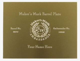 Personalized Ambassador Barrel Plate - Circle