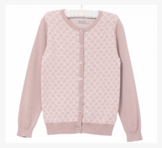 Cardigan With Small Flowers - Cardigan