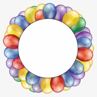 Balloons Circle Frame Copy Space Png Image - Balloon Circle Png