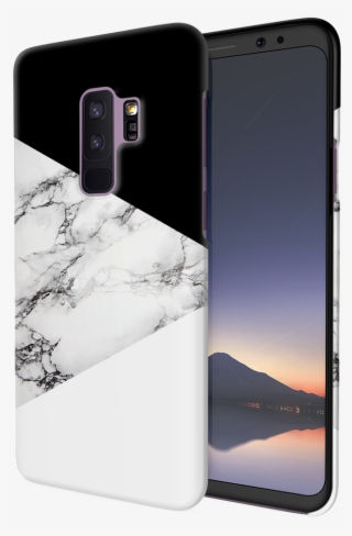 Black And White Marble Cover Case For Samsung S9 Plus - Iphone