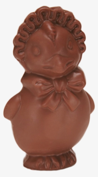 Chocolate Chickadee With Bonnet In Milk Chocolate Or - Carving