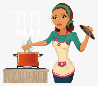 567 X 567 4 0 - Woman Cooking Cartoon